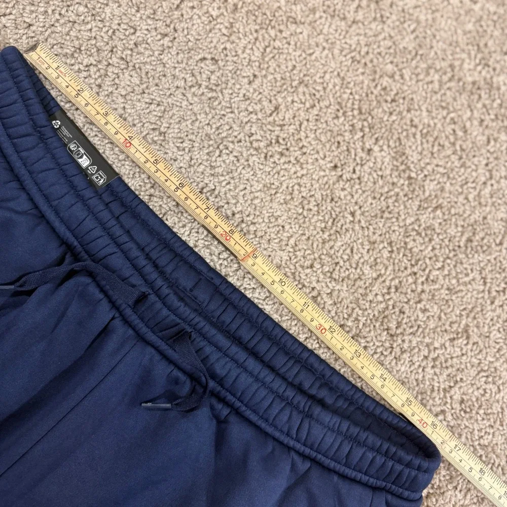 Under Armour Jogger Pants Mens Large Navy Blue Like New Fleece Tapered Sweatpant